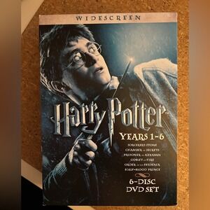 Warner Bros Harry Potter Years 1-6 DVD Set OS Blue Excellent Widescreen 6-Disc